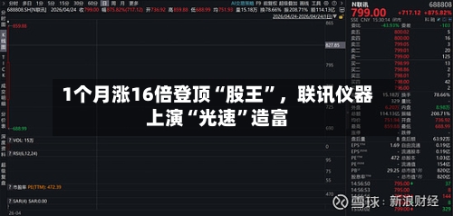 1个月涨16倍登顶“股王	”，联讯仪器上演“光速”造富-第2张图片