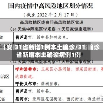 31省新增1例本土确诊/31省新增本土确诊病例1例-第1张图片