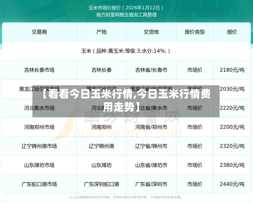 【看看今日玉米行情,今日玉米行情费用走势】-第1张图片