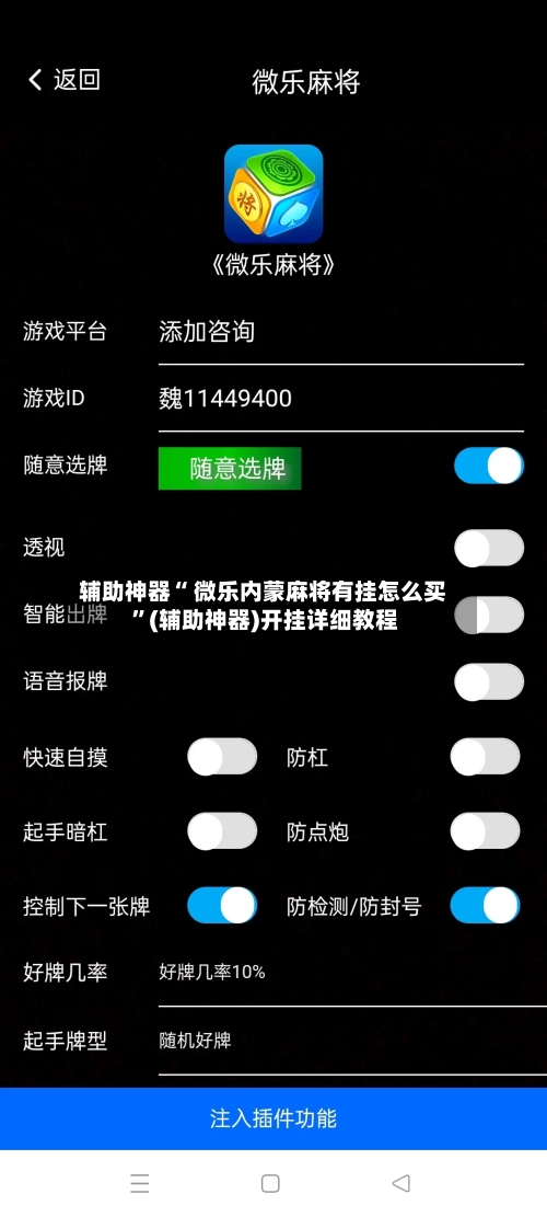 辅助神器“ 微乐内蒙麻将有挂怎么买 ”(辅助神器)开挂详细教程-第2张图片