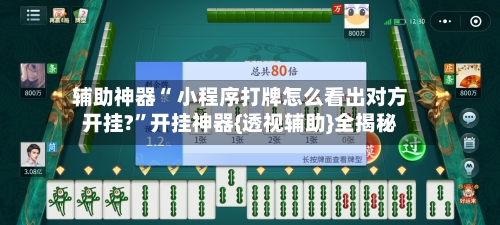 辅助神器“ 小程序打牌怎么看出对方开挂?”开挂神器{透视辅助}全揭秘-第2张图片
