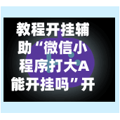 教程开挂辅助“微信小程序打大A能开挂吗	”开挂神器{透视辅助}全揭秘-第2张图片