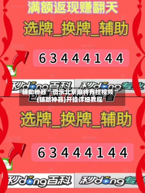 辅助神器“ 微乐北京麻将有挂视频 ”(辅助神器)开挂详细教程-第3张图片