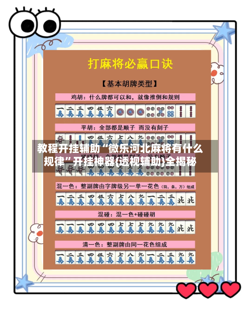 教程开挂辅助“微乐河北麻将有什么规律	”开挂神器{透视辅助}全揭秘-第2张图片